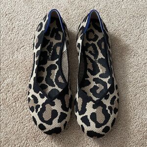 Rothy's Round Toe Desert Cat Print Ballet Flats Women's Sz 10